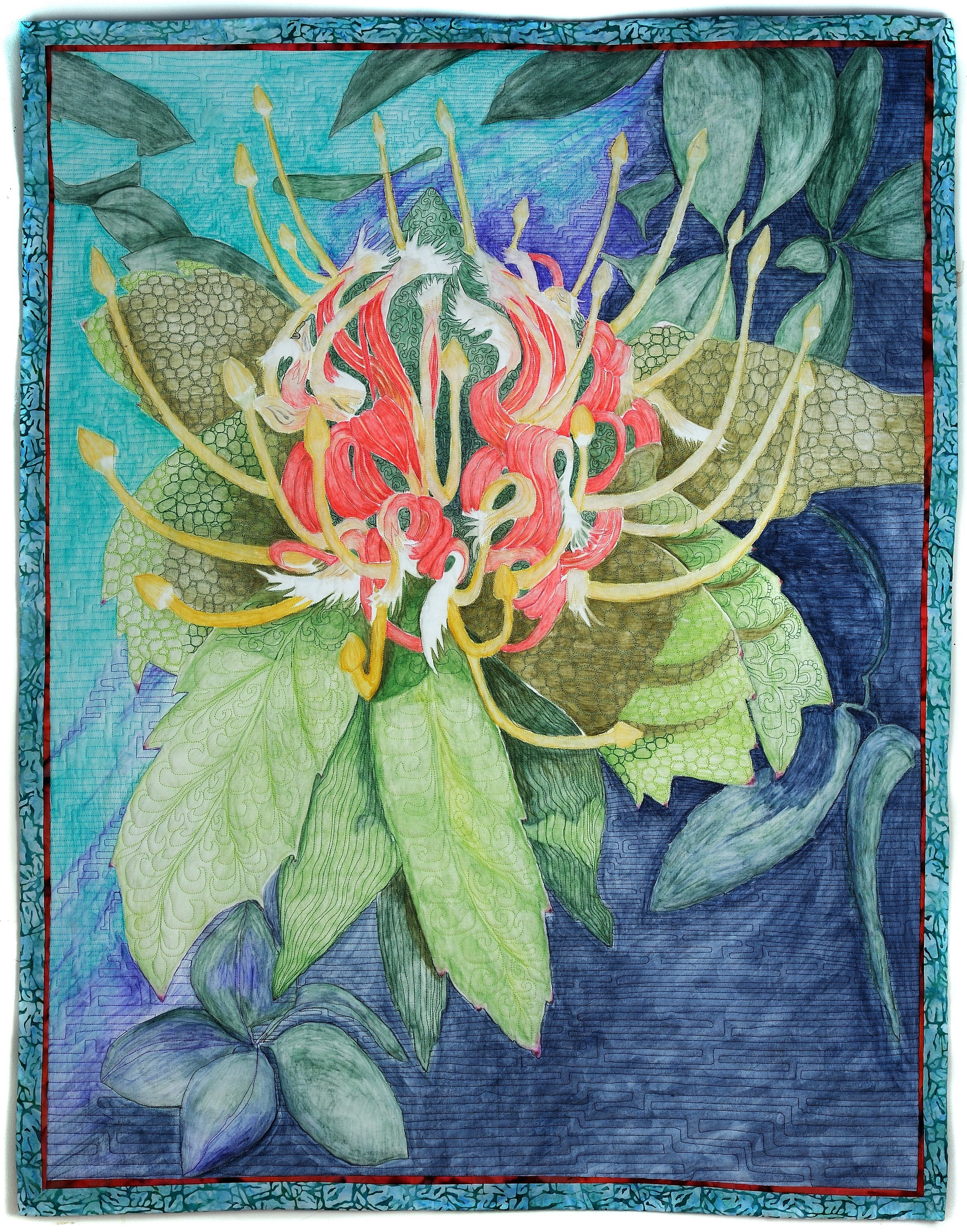 a painted quilt